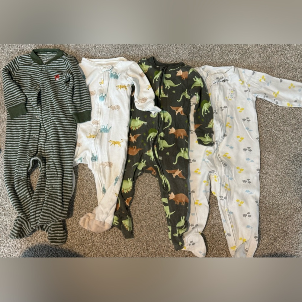 6-9 Month Pajamas - 1 Old Navy and 3 Carters Brand